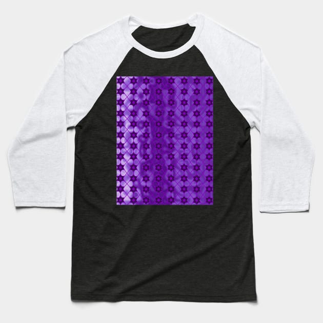 PURPLE Star Pattern Baseball T-Shirt by SartorisArt1